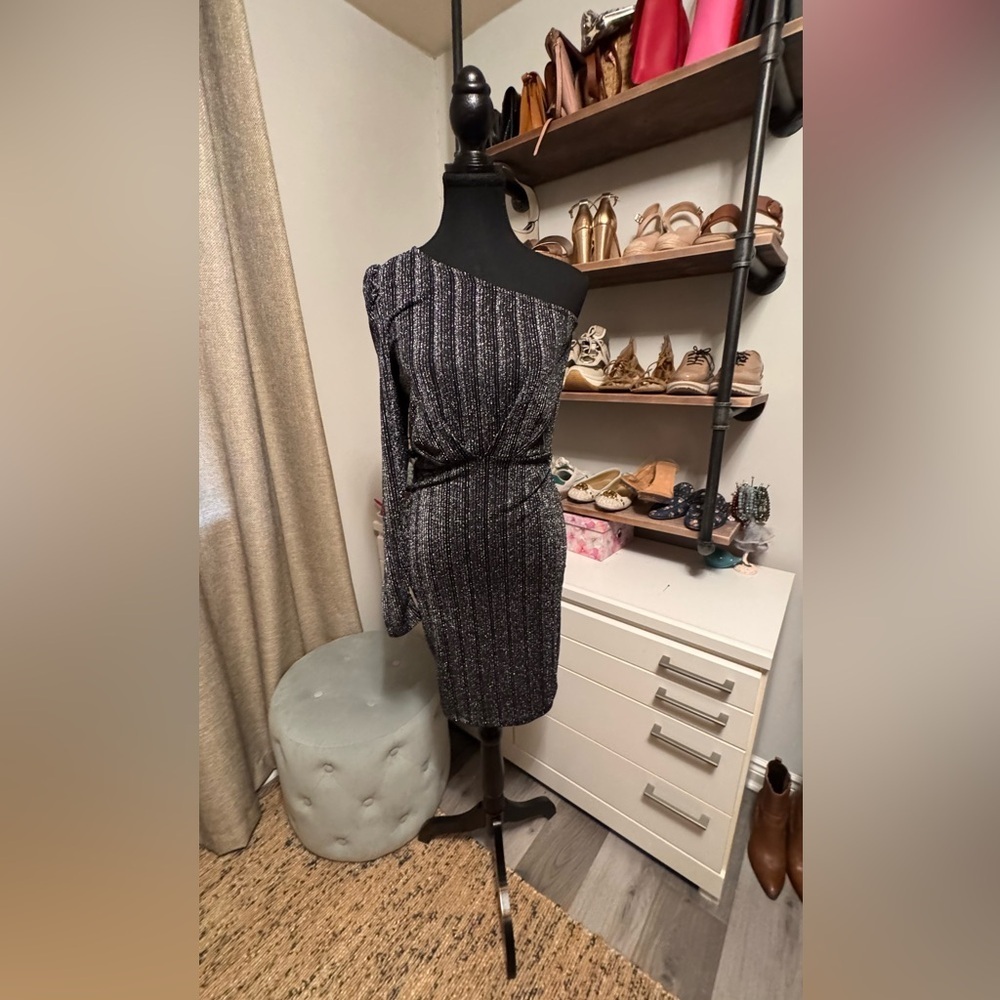 H&M One-Shoulder Black Dress